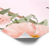 ピンク&ブラウンシンプル結婚披露宴ポスター ポスター (コーナー)