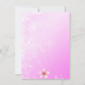 ピンク/ブラウンフランジパニキンセアニラ誕生日招待状 招待状 (裏面)