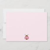 ピンク&ブラウンレディモダンバブベビーシャワー招待状 招待状 (裏面)