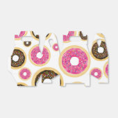 ピンク&ブラウン散水ドーナツ誕生日モダンパーティー フェイバーボックス (折り畳みなし)