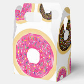 ピンク&ブラウン散水ドーナツ誕生日モダンパーティー フェイバーボックス (オープン)