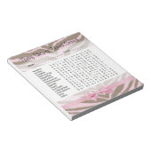 ピンク/ブラウン赤ちゃんシャワー語検索ゲーム40ページ ノートパッド (アングル)