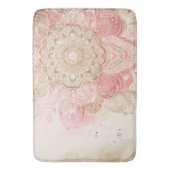 ピンク ブラウン クリーム マンダラ ボヘミアンブォヘミアン ファッション バスマット (正面縦)