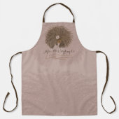 ピンク ブラウン スタジオ カール アフロ ヘア スタイリスト エプロン (正面)