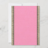 ピンク＆ブラウン ヴィンテージ ラッセル 結婚式招待状 招待状 (裏面)