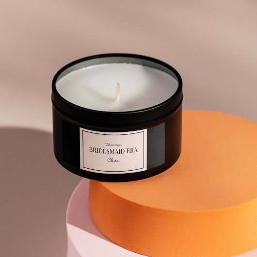 ピンク&ブラックのブライズメイド時代 ラベルステッカー 長方形シール