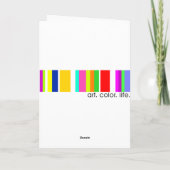 ピンク&ブラックの継ぎはぎ作りクリスマスツリー シーズンカード (裏面)