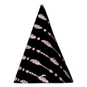 ピンク&ブラックアローズワイルドワンガールバースデーパーティー パーティーハット (右)