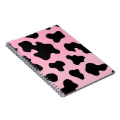 ピンク&ブラックカウズプリントウェスタン女性のカーボーイ ノートブック (右側)