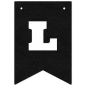 ピンク/ブラックカスタムパーティーまたは作業イベント任意の名前 バンティングフラッグ (第1の旗)