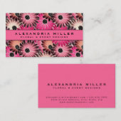ピンク&ブラックガーベラデイジー 名刺 (正面/裏面)