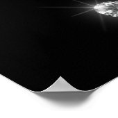 ピンク&ブラックグリッタースイーツ16ウェルカムサイン ポスター (角)