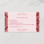 ピンク+ブラックコスメティック歯科 名刺 (裏面)