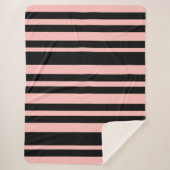 ピンク&ブラックシェルパブランケット シェルパブランケット (正面)