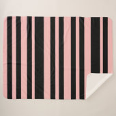 ピンク&ブラックシェルパブランケット シェルパブランケット (正面(横))