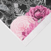ピンク&ブラックシャビーグラムウーマンデコペ紙 薄葉紙 (詳細)