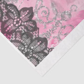 ピンク&ブラックシャビーグラムオートクチュールデコペ紙 薄葉紙 (詳細)