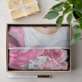 ピンク&ブラックシャビーグラムSG2デコページ紙 薄葉紙 (ギフト)