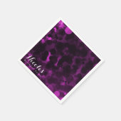 ピンク&ブラックドットシモダンックパーティーシカスタムック スタンダードカクテルナプキン (角)