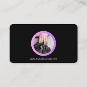 ピンク&ブラックネイリスト 名刺 (裏面)