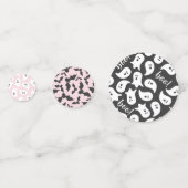 ピンク&ブラックハロウィーン幽霊紙吹雪 コンフェッティ (裏面)