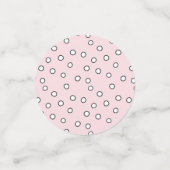 ピンク&ブラックハロウィーン幽霊紙吹雪 コンフェッティ (スモール正面)