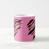 ピンク&ブラックハートデザインクラシックマグ コーヒーマグカップ (中央)