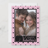 ピンク&ブラックハートハッピーバレンタインカスタムの写真 シーズンカード (正面)