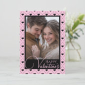 ピンク&ブラックハートハッピーバレンタインカスタムの写真 シーズンカード (スタンド正面)