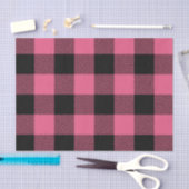 ピンク&ブラックバッファロー市松模様にプライド素朴 薄葉紙 (クラフト)