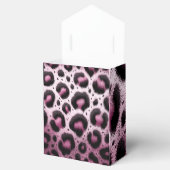 ピンク&ブラックヒョウの毛皮のアニマルプリントスポット フェイバーボックス (オープン)