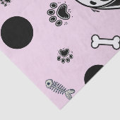 ピンク&ブラックフィッシュボーンズ子犬の誕生日パーティー 薄葉紙 (詳細)