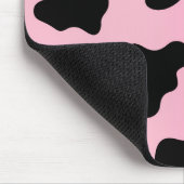 ピンク&ブラックプリントウェスタン女性のカーボーイパーティー マウスパッド (コーナー)