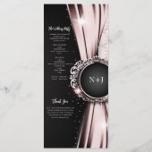 ピンク&ブラックラグジュアリーエレガント結婚式 プログラム (裏面)