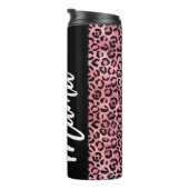 ピンク&ブラックレオパード印刷ママ タンブラー (回転右)