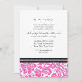 ピンク·ブラック写真の誓結婚い更新招待状 招待状 (裏面)