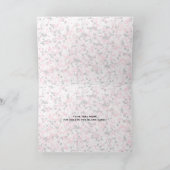 ピンク&ブラック絵を描（ばちゃばちゃ）跳ねる誕生日カード カード (内部)