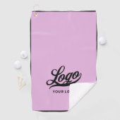 ピンク+ブラック縁ど会社ロゴ・ビジネス・クラブ ゴルフタオル (インサイチュ)