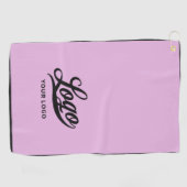 ピンク+ブラック縁ど会社ロゴ・ビジネス・クラブ ゴルフタオル (横)