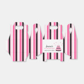 ピンク&ブラック16お誕生日ケーキパーティーの好意ボックス フェイバーボックス (折り畳みなし)