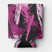 ピンク ブラック カモフラージュ 缶クーラー (正面)