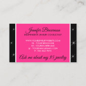 ピンク ブラック クラウン ブリング ダイヤモンド ジュエリー 名刺 (裏面)