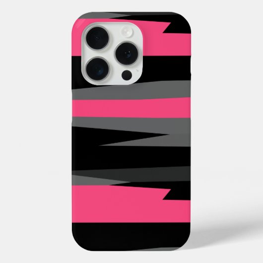 ピンク ブラック グレー Case-Mate iPhoneケース (裏面)