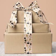 ピンク、ブラック、ゴールドのクリスマスベアビレッジ