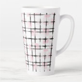 ピンク ブラック ストライプ カフェラテマグ (右)
