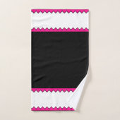 ピンク、ブラック、ゼブラのプリントタオルセット バスタオルセット (ハンドタオル)