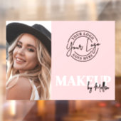 ピンク ブラック フォト ロゴ メイクアップ ウィンドウサイン (シート2)