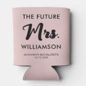 ピンク ブラック フューチャー ミセス ラストネーム ブライズシャワー パーティー 缶クーラー (裏面)