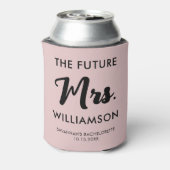 ピンク ブラック フューチャー ミセス ラストネーム ブライズシャワー パーティー 缶クーラー (缶裏面)