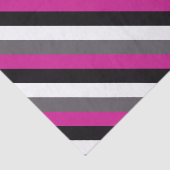 ピンク、ブラック、ホワイト、グレーのストライプ各オプション 薄葉紙 (詳細)